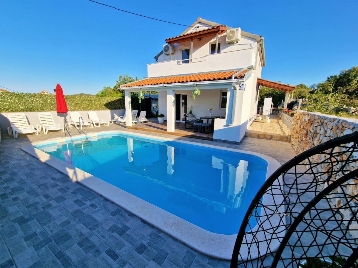 Anas Lagoon Holiday House With Pool At Azure Beach Mali Drvenik Exterior foto