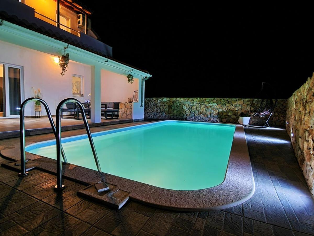 Anas Lagoon Holiday House With Pool At Azure Beach Mali Drvenik Exterior foto